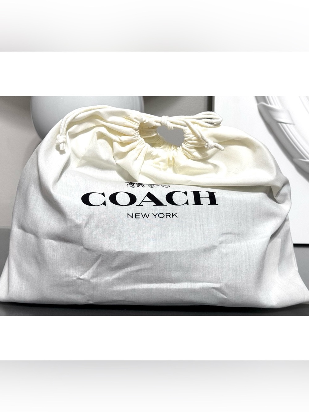 COACH Turnlock Suede Haversack Bag 27, BLUE JAY - Picture 9 of 10